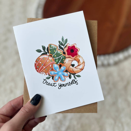 Treat Yourself Holiday Christmas Card