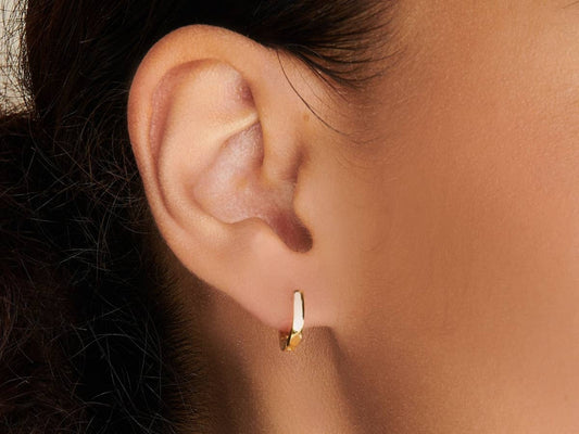 Mini Gold Huggies Hoop Earrings