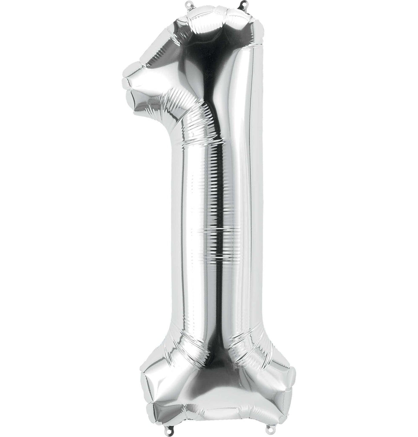 Silver/ Blue/ Black Foil Number Balloon