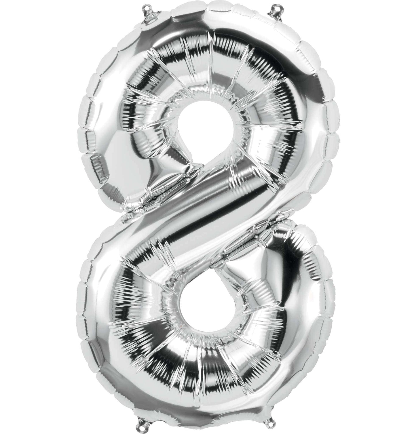 Silver/ Blue/ Black Foil Number Balloon