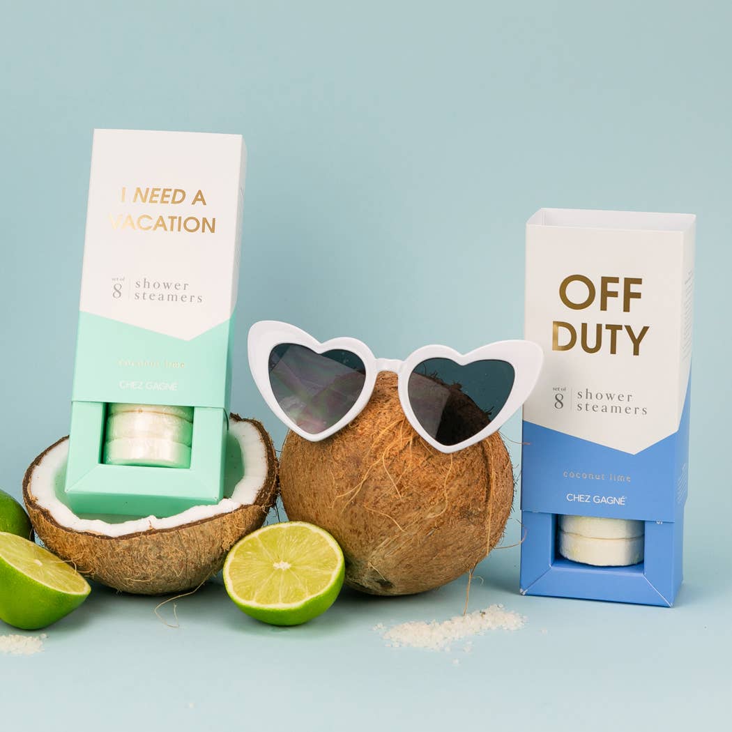 Off Duty - Aromatherapy Shower Steamers - Coconut Lime - Set of 8