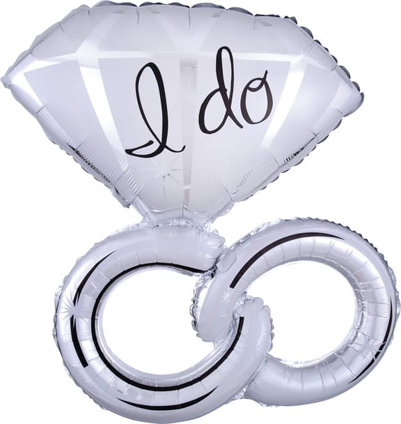 30" I Do Diamond Wedding Ring Balloon