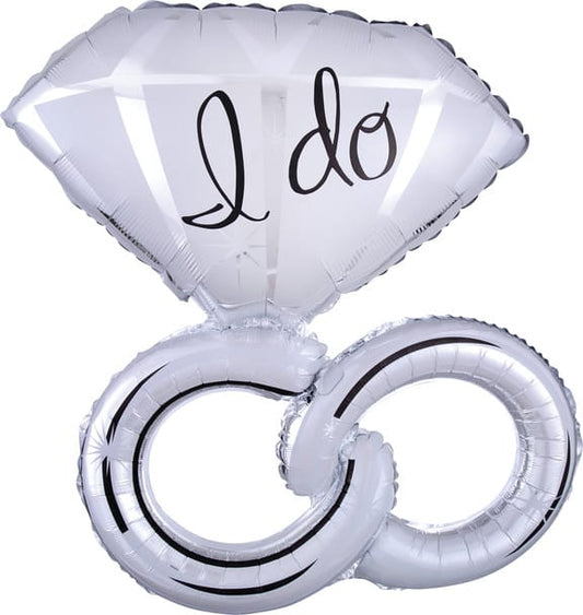 30" I Do Diamond Wedding Ring Balloon