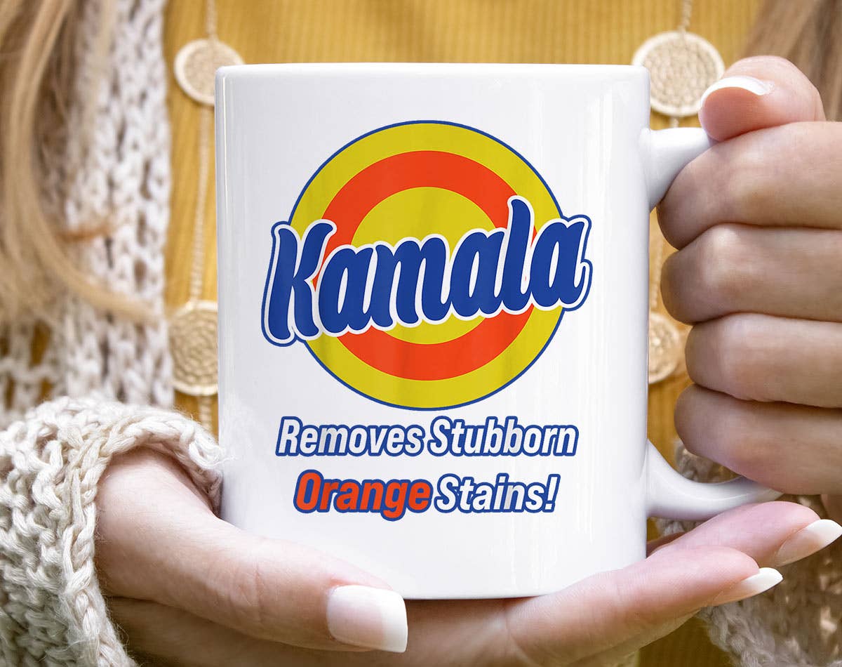 Kamala Removes Orange Stains - Kamala Harris Coffee Mug  : 11oz White