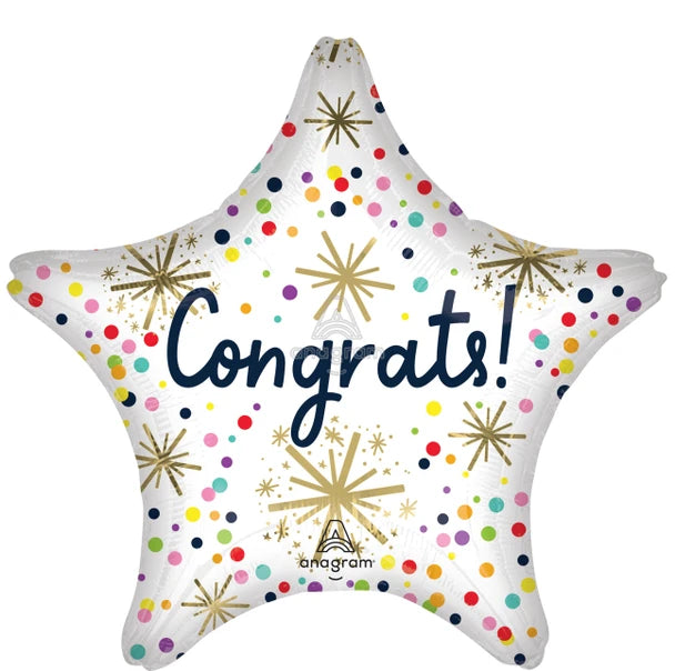 28" Congrats Confetti Sprinkle Balloon