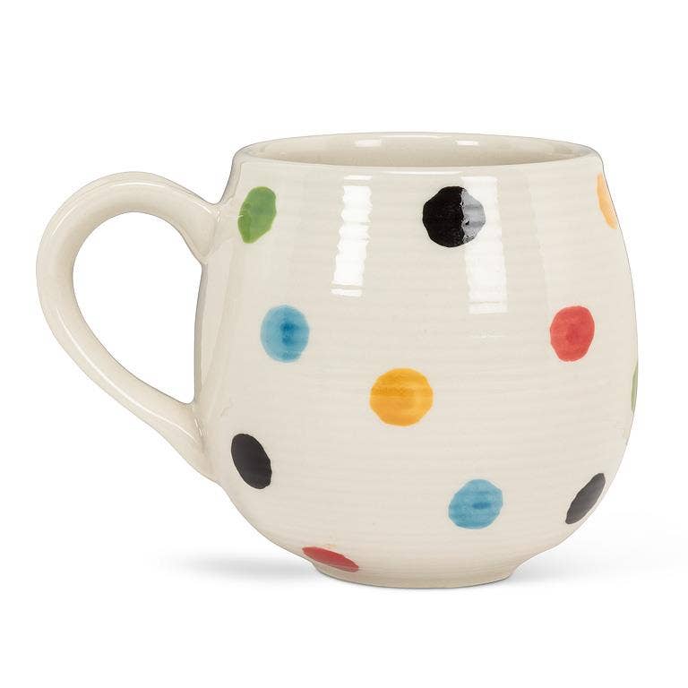 Colourful Dot Ball Mug-5"L(16oz)
