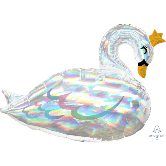 29" Iridescent Swan Balloon