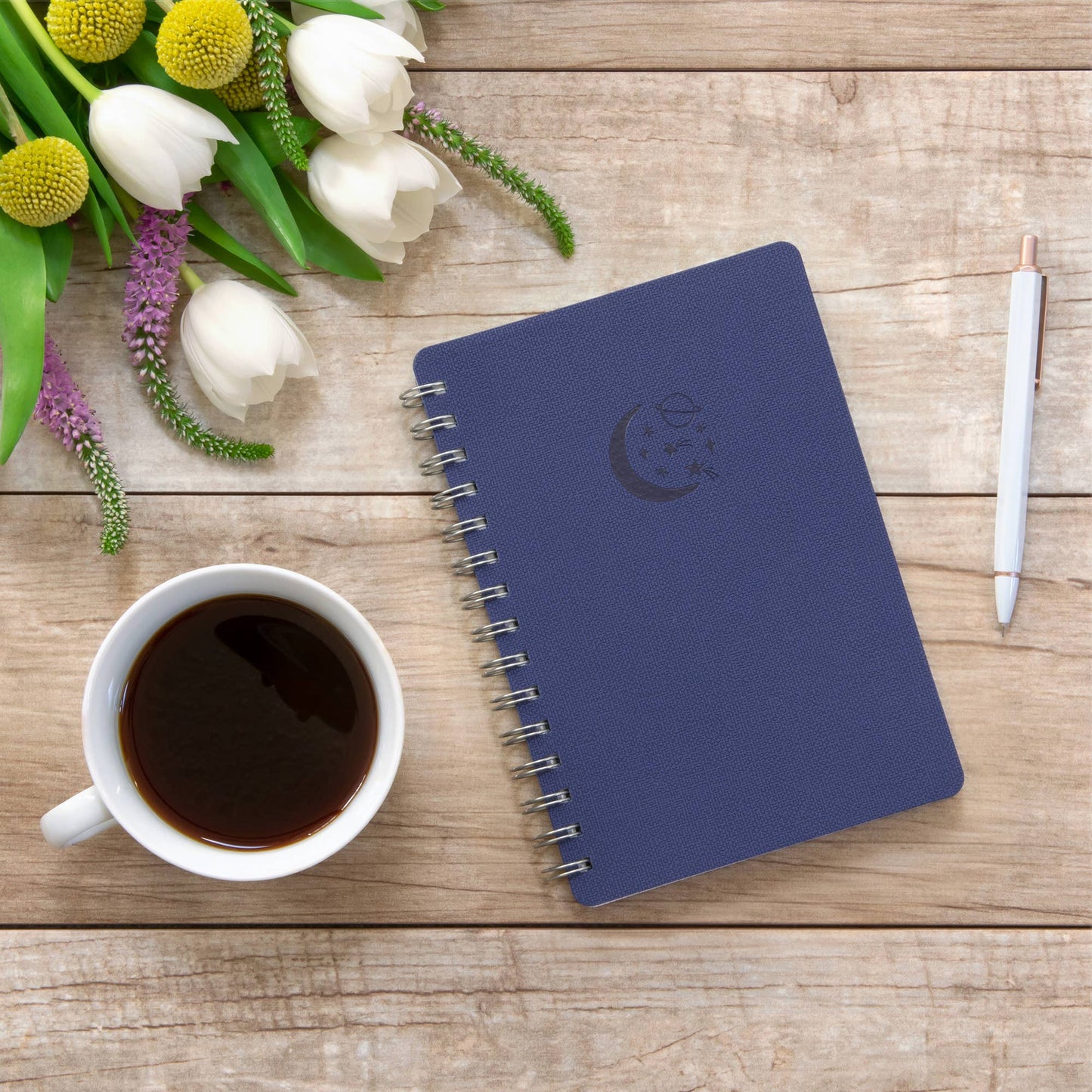 Agatha Notebook Moons & Stars (Navy)