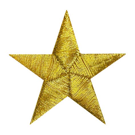 Metallic Gold Stars - 1.62" - Iron on Applique -150034-12