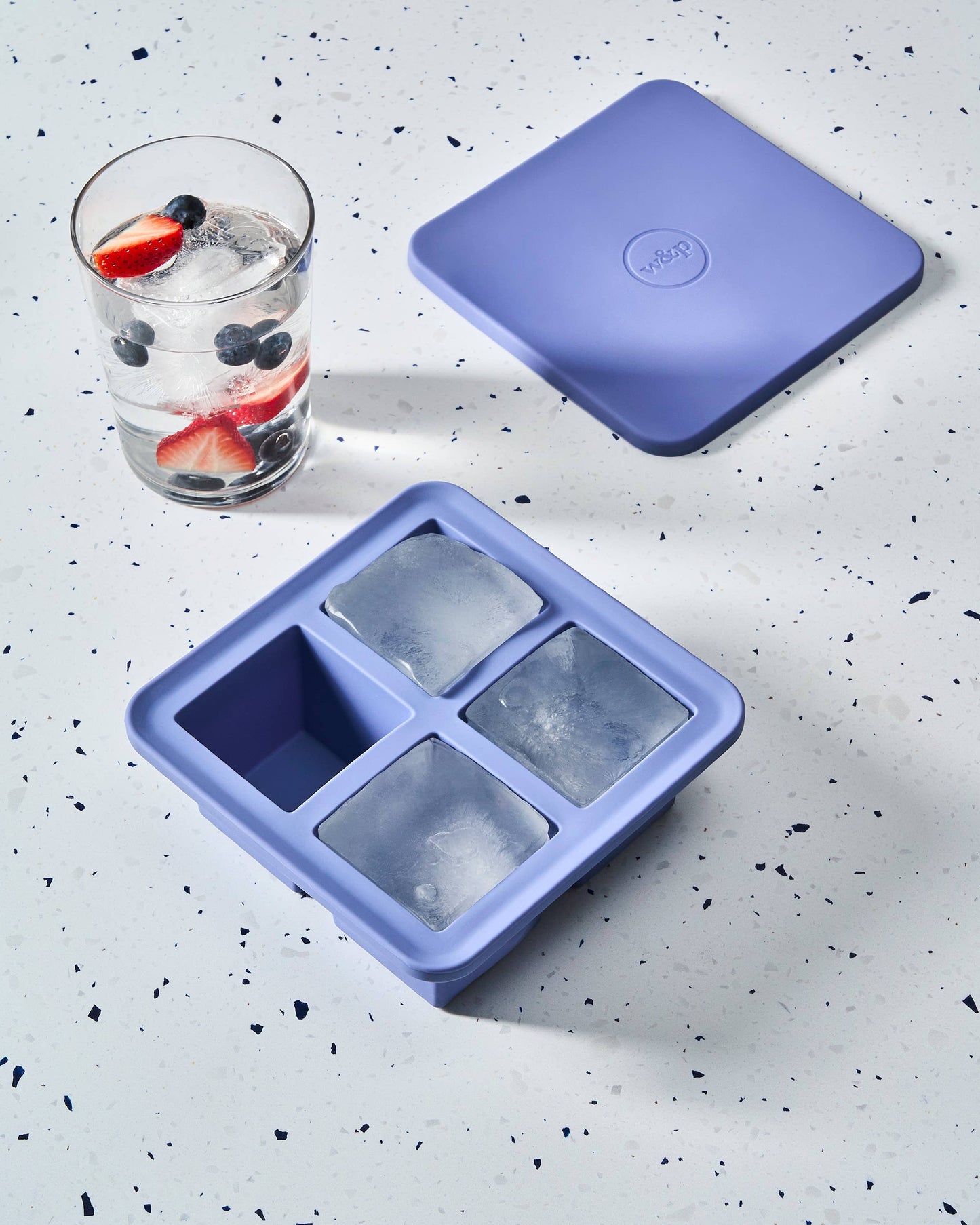 Extra Large XL Cocktail Cube Silicone Ice Tray: Charcoal