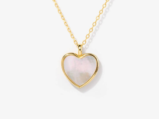 Mother of Pearl Heart Necklace