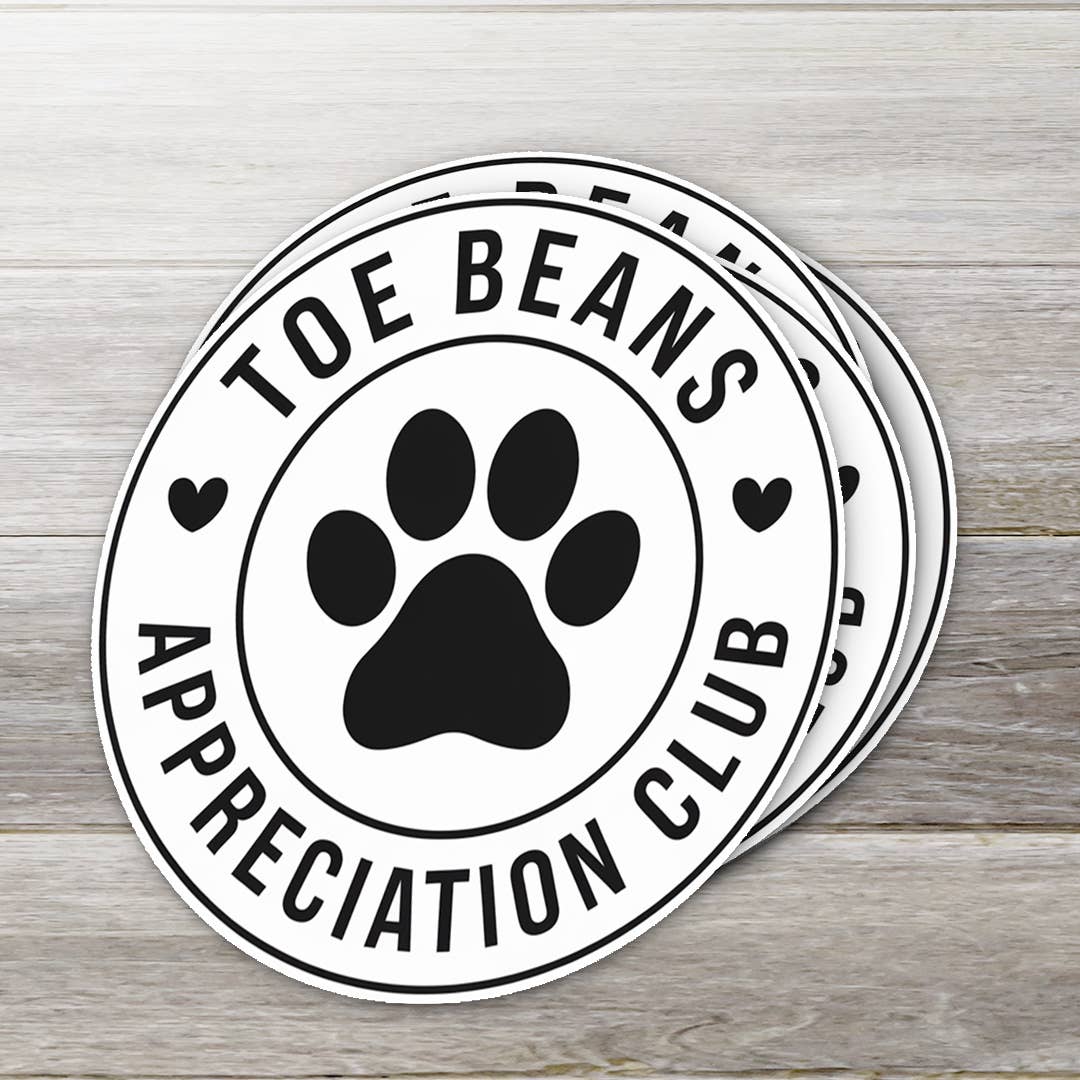 Toe Beans Appreciation Club Sticker