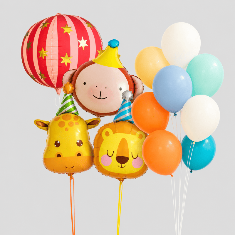 Party Animal Balloons: Birthday Hat Animal Set / One Size