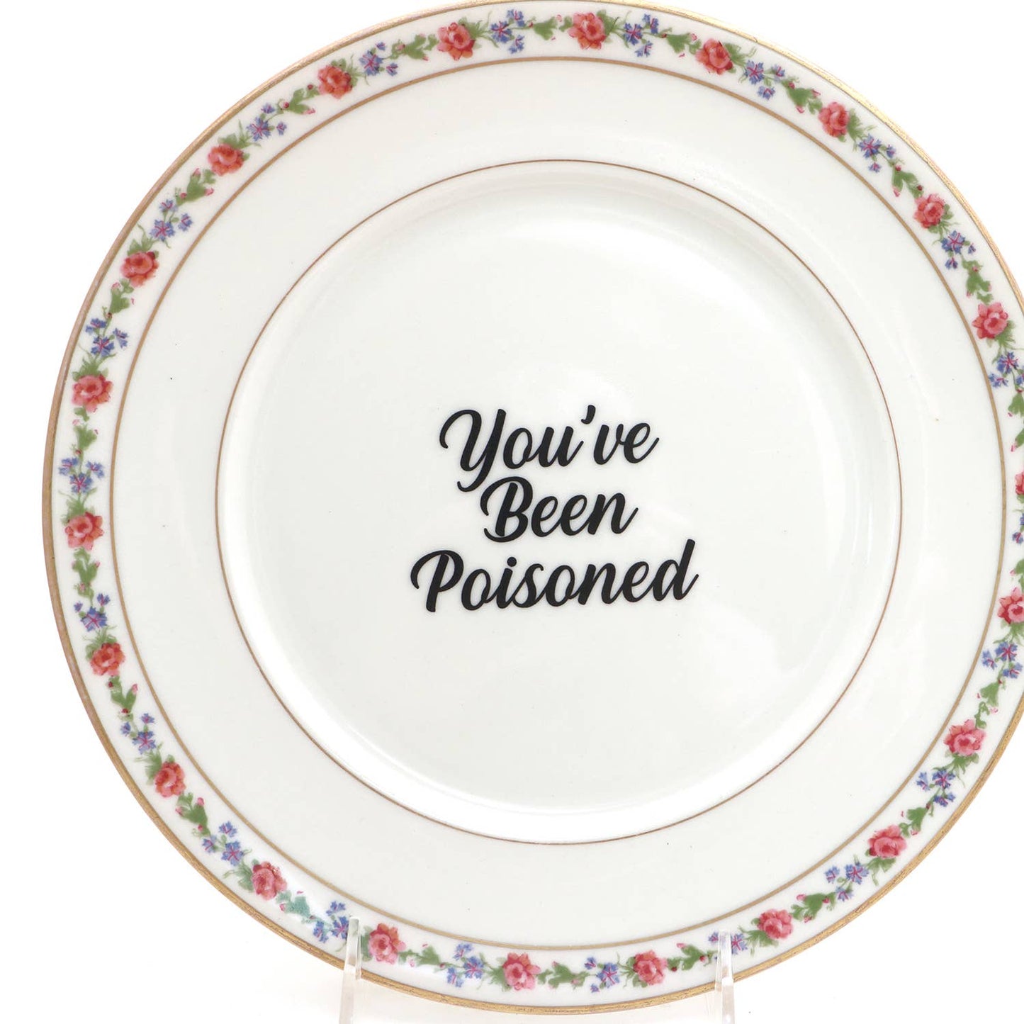 You've Been Poisoned vintage upcycled 10.5" Plate Program