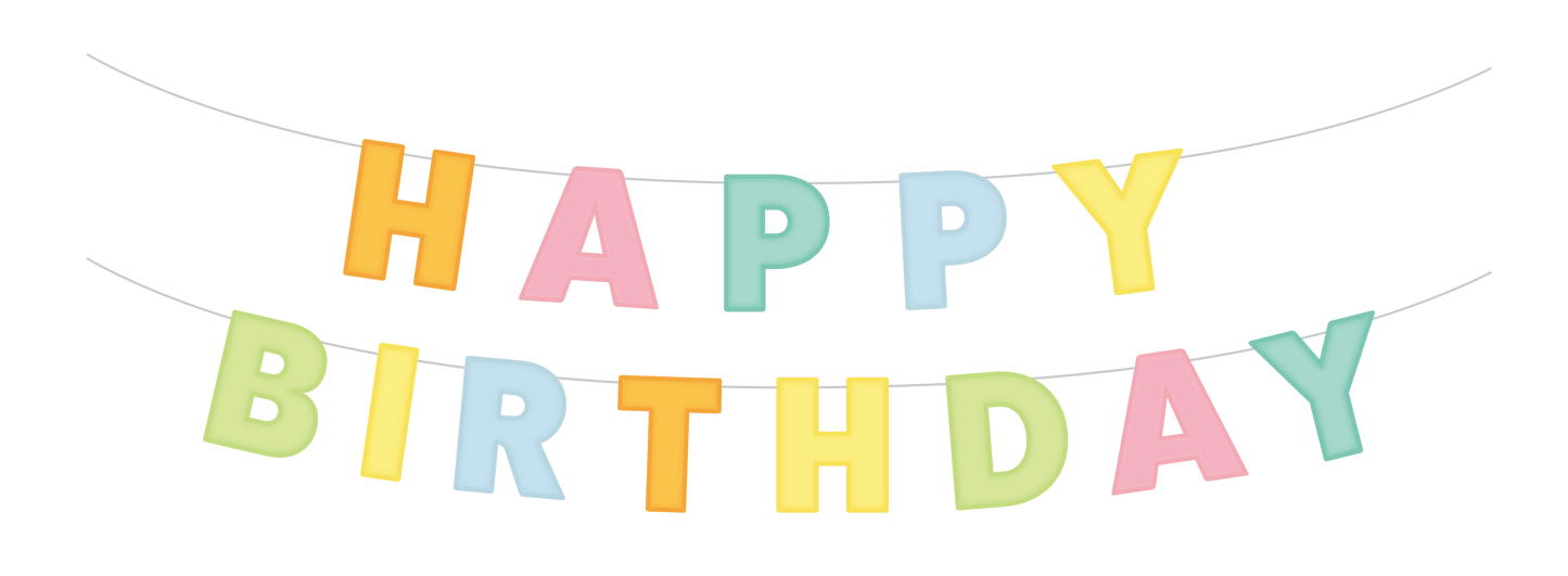 Pastel Padded Felt Banner