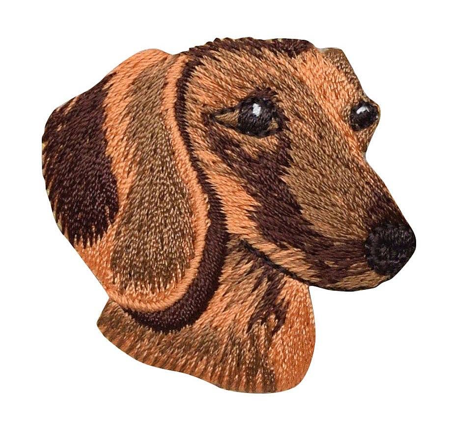 Dachshund Head - Puppy Dog - Wiener dog breed, Iron on Patch