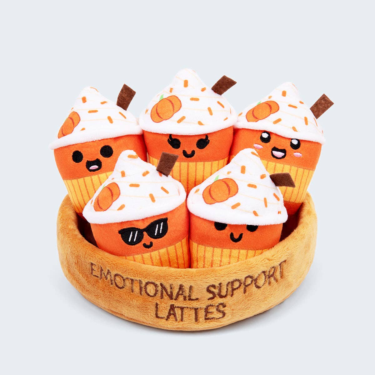 Emotional Support Latte – Set of 5 Plush Coffees