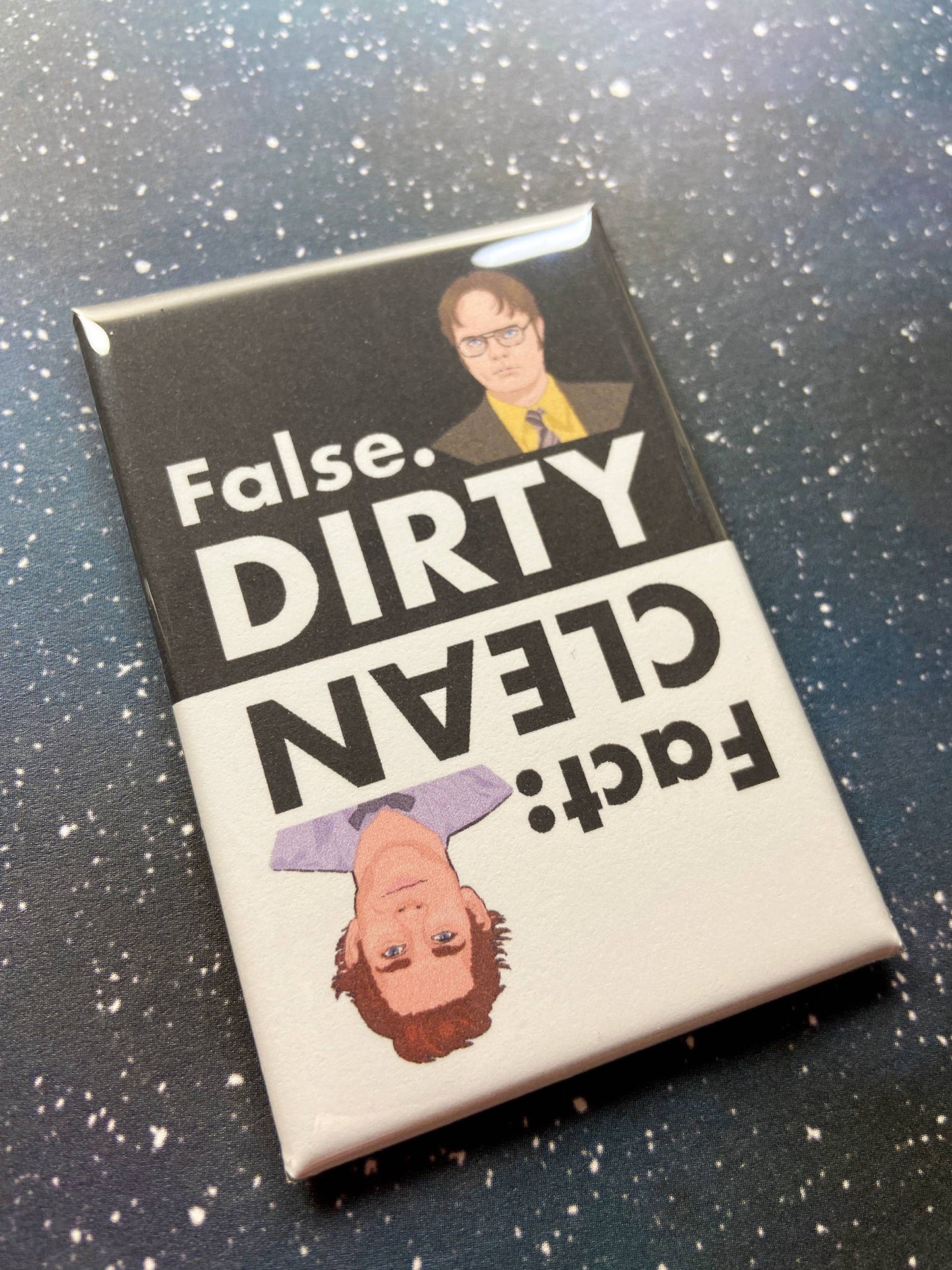 The Office Dirty/Clean Dishwasher Magnet  -Jim and Dwight