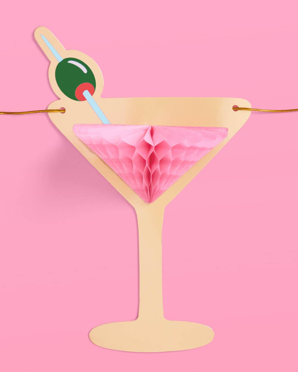 Martini Banner - 3D paper banner