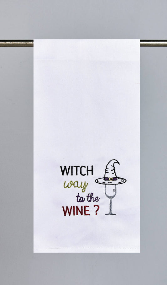 Witch Way To The Wine Kitchen Towel