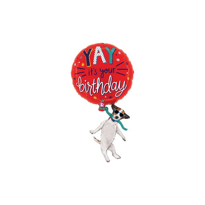 37" Yay It's Your Birthday Dog Balloon