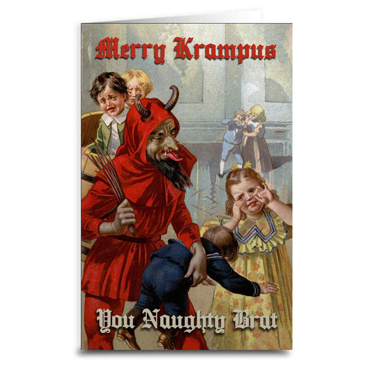 Merry Krampus You Naughty Brat Card: Card & Envelope Only