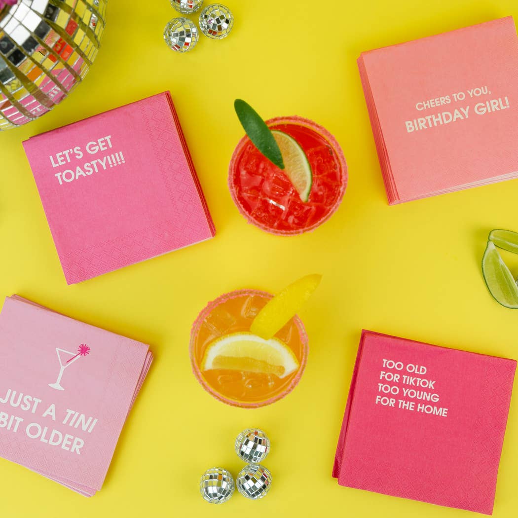 Just A Tini Bit Older - Birthday Cocktail Napkins