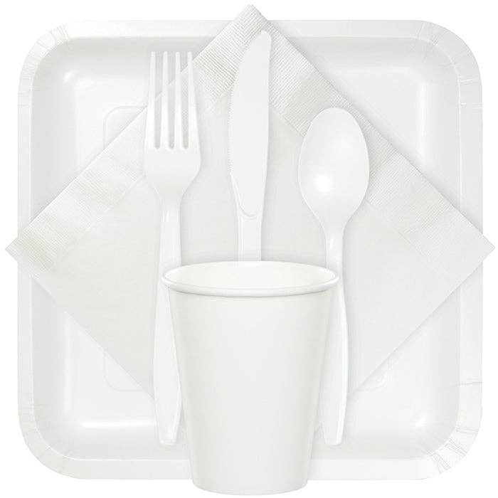 White Value Friendly 9 oz Hot & Cold Paper Cups, 8/Pkg