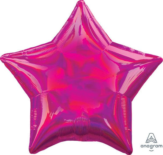 19" Iridescent Pink Star Balloon