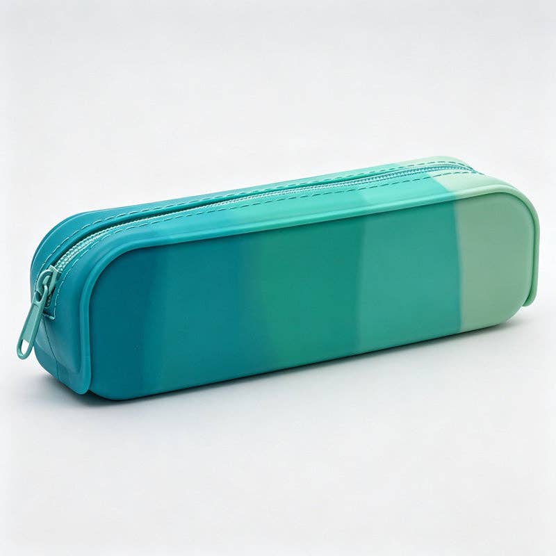 Rainbow Gradient Accordion PVC Pencil Case: Blue / OS