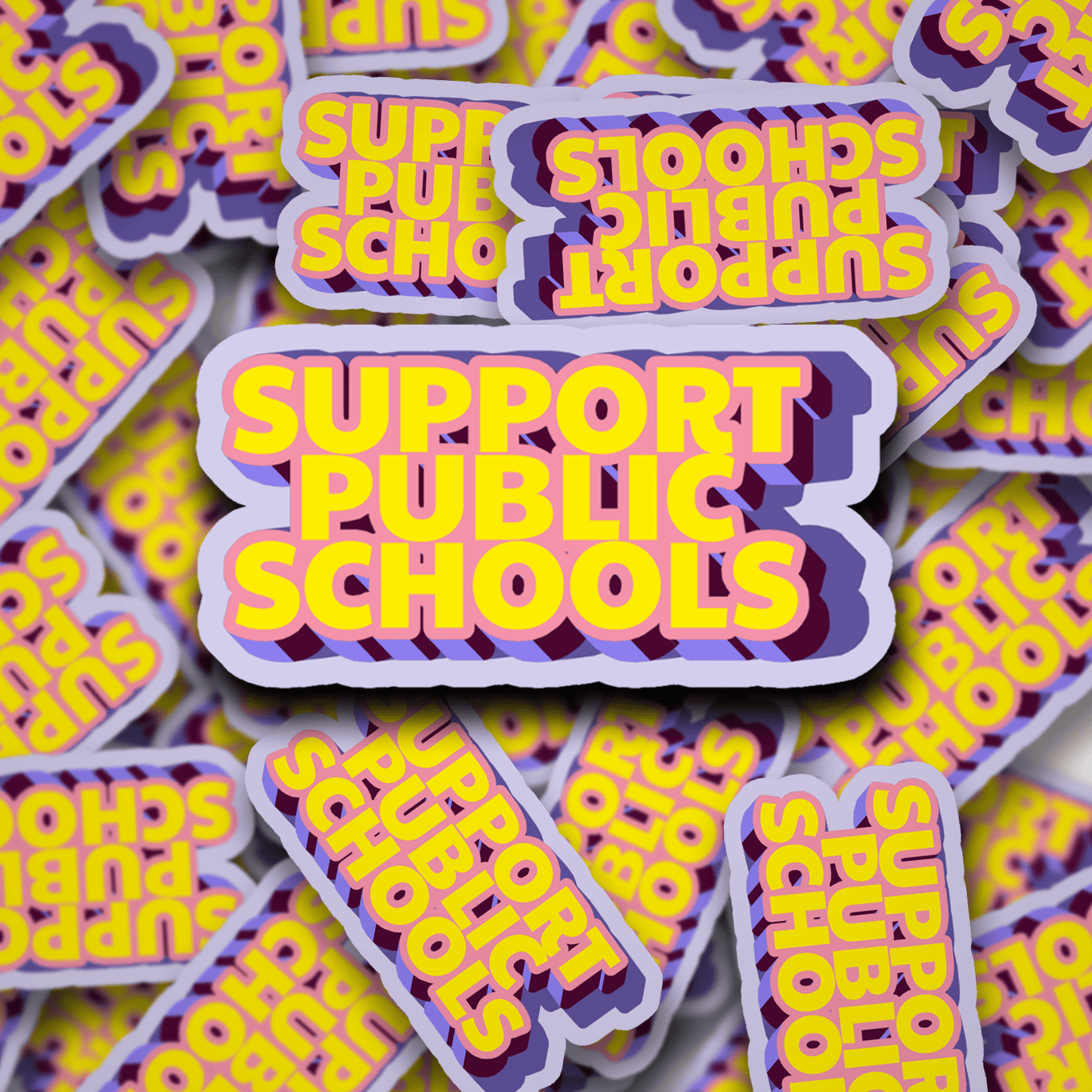 Support Public Schools Vinyl Sticker | Teacher Support, Education Advocacy Decal