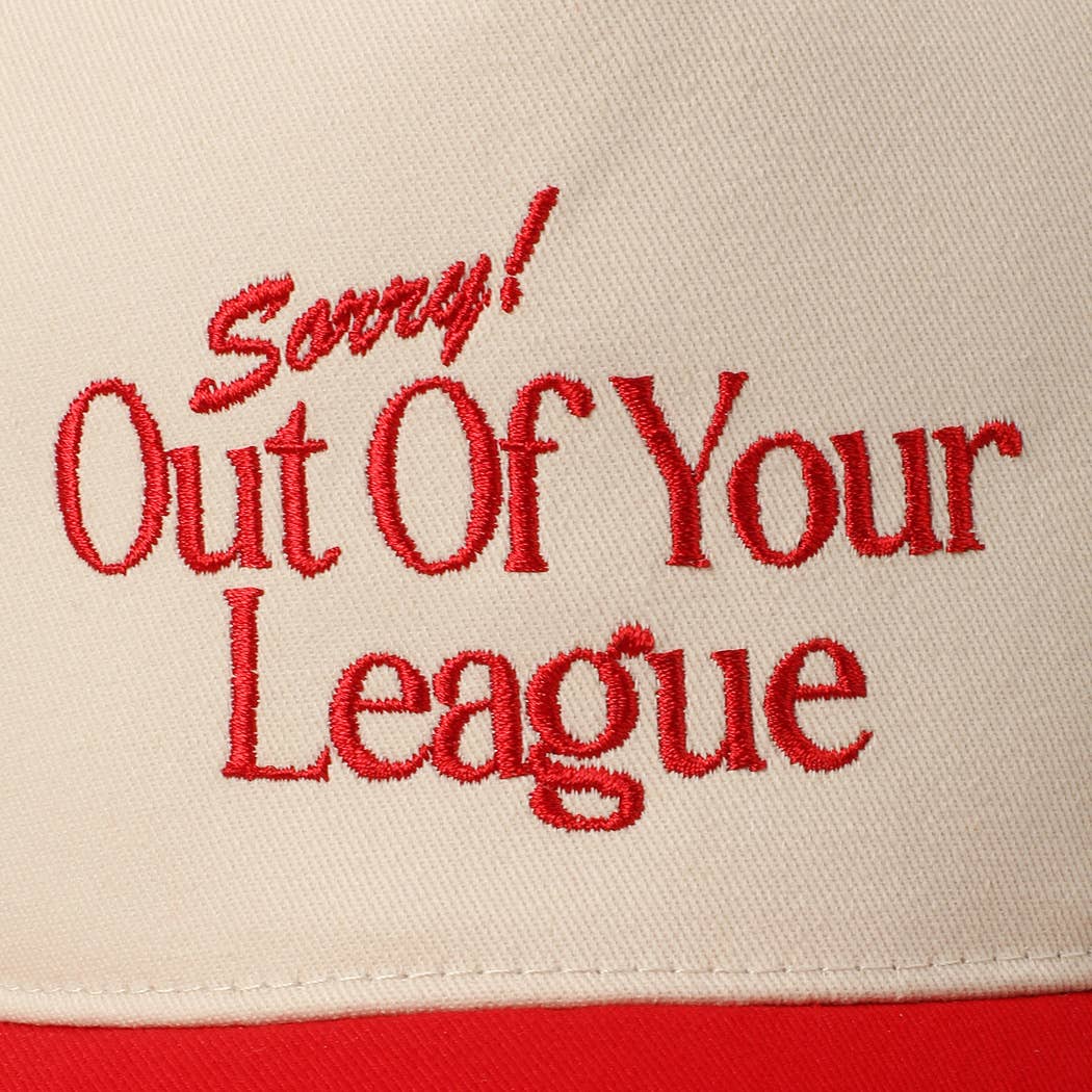 Sorry Out Of Your League Embroidery Baseball Cap: Pink / ONE SIZE