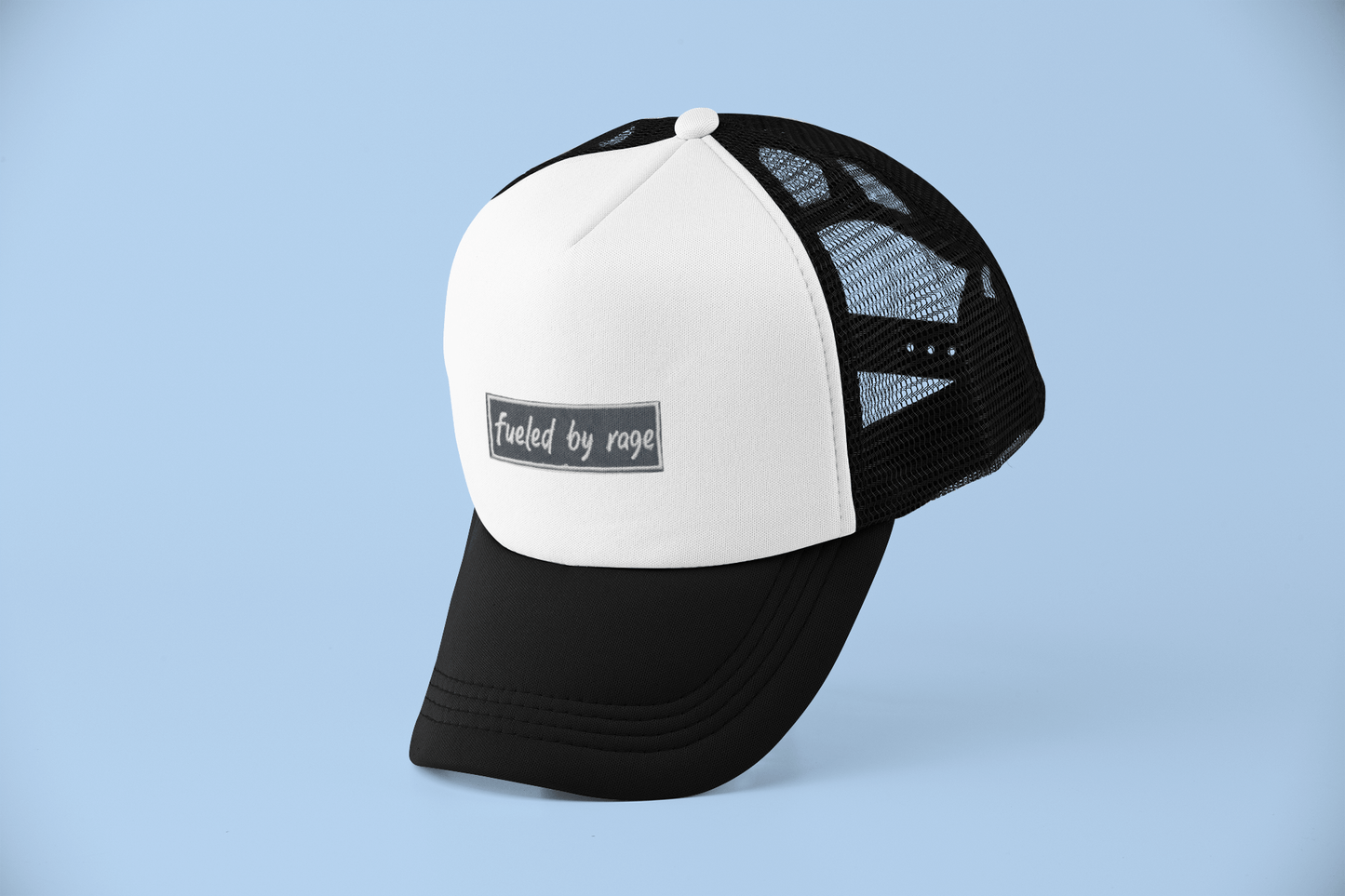 Fueled by Rage, Embroidered, Iron on Patch, Hat Bar