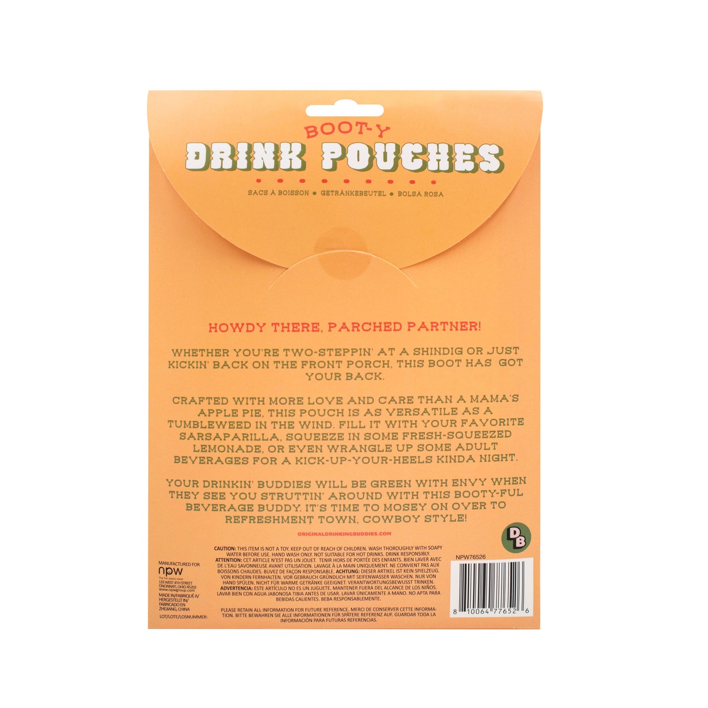 Western Boot Shaped Drink Pouches