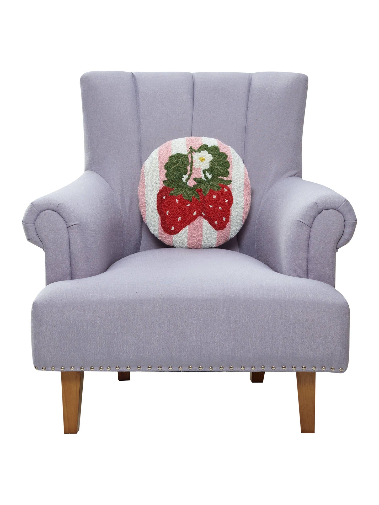 Stripe Strawberries Hook Pillow