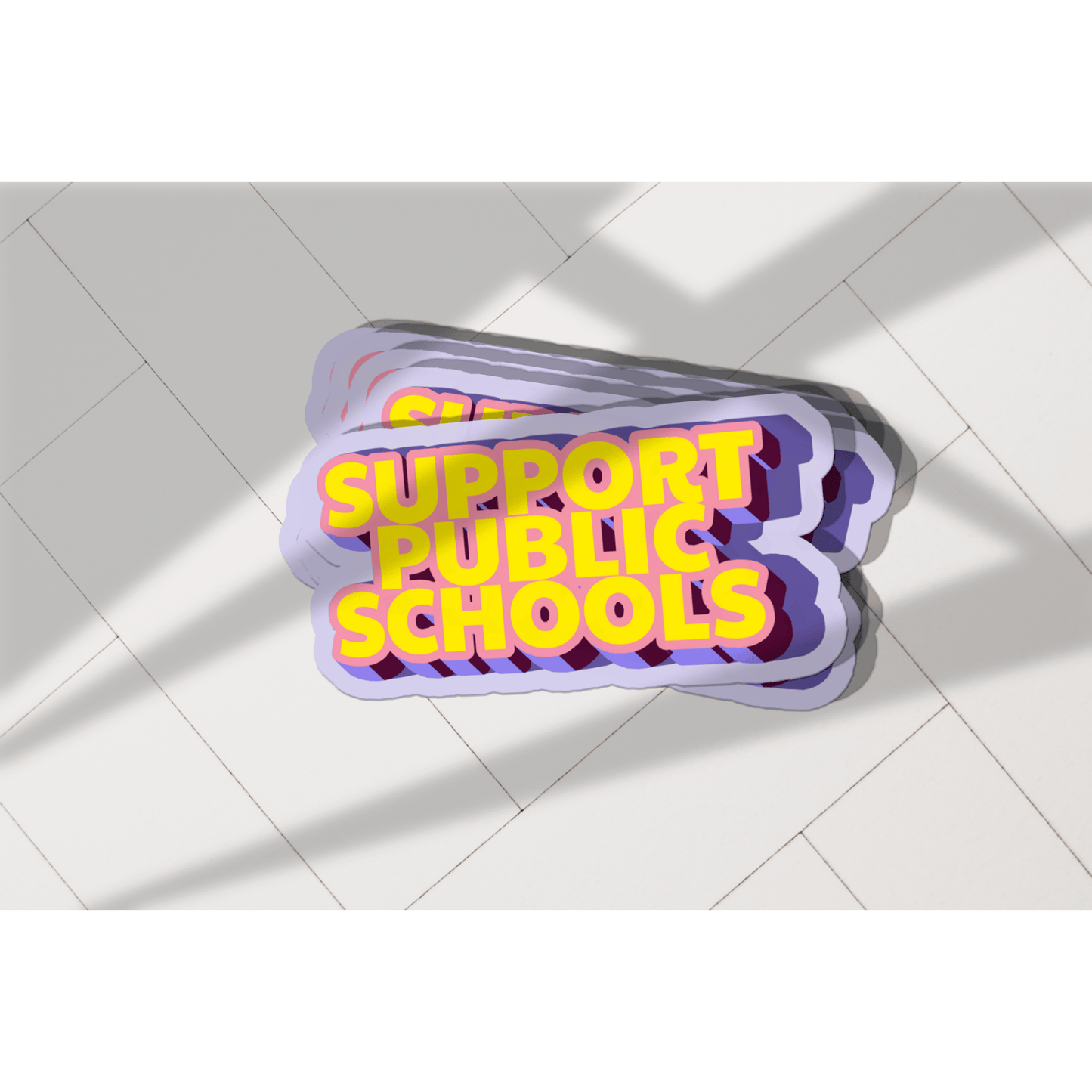 Support Public Schools Vinyl Sticker | Teacher Support, Education Advocacy Decal