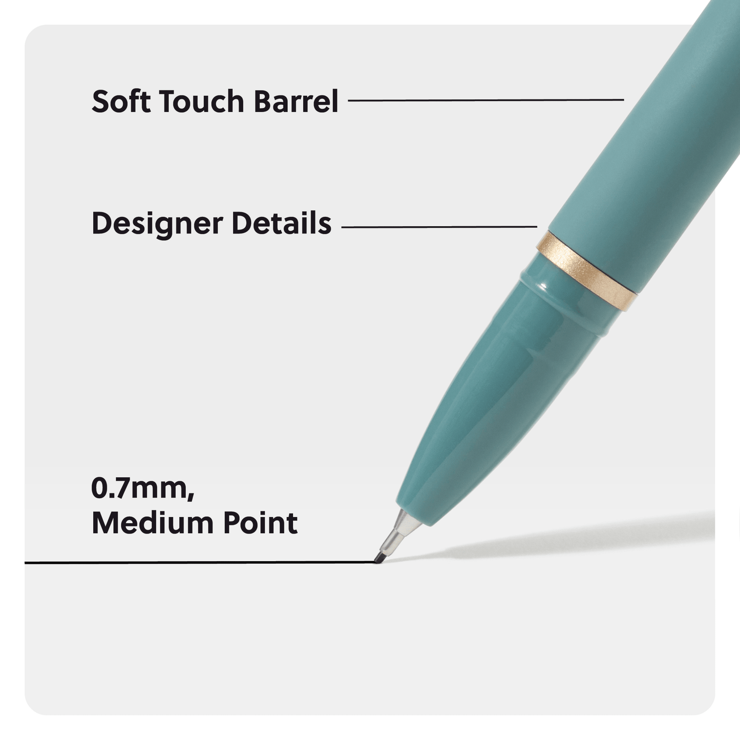 U Brands Soft Dye Hues Felt Tip Pens, 3 CT Assorted Colors