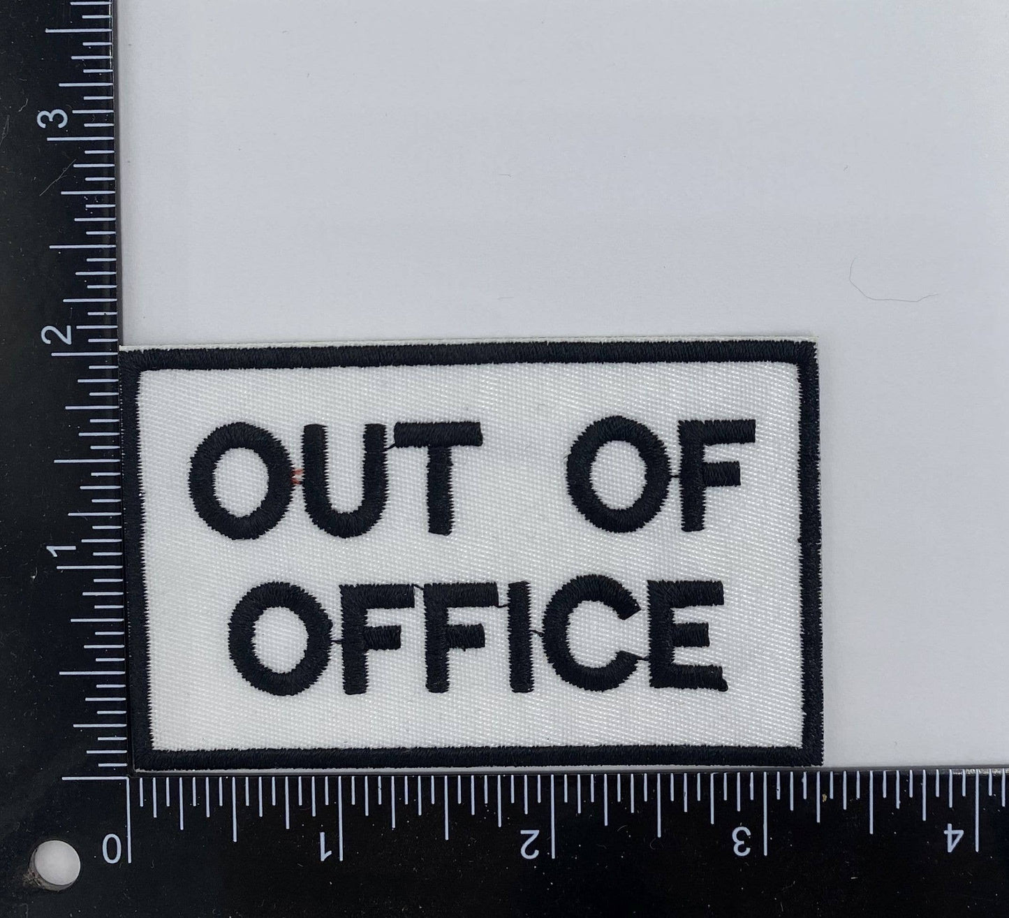 Out of Office, Embroidered Iron on Patch