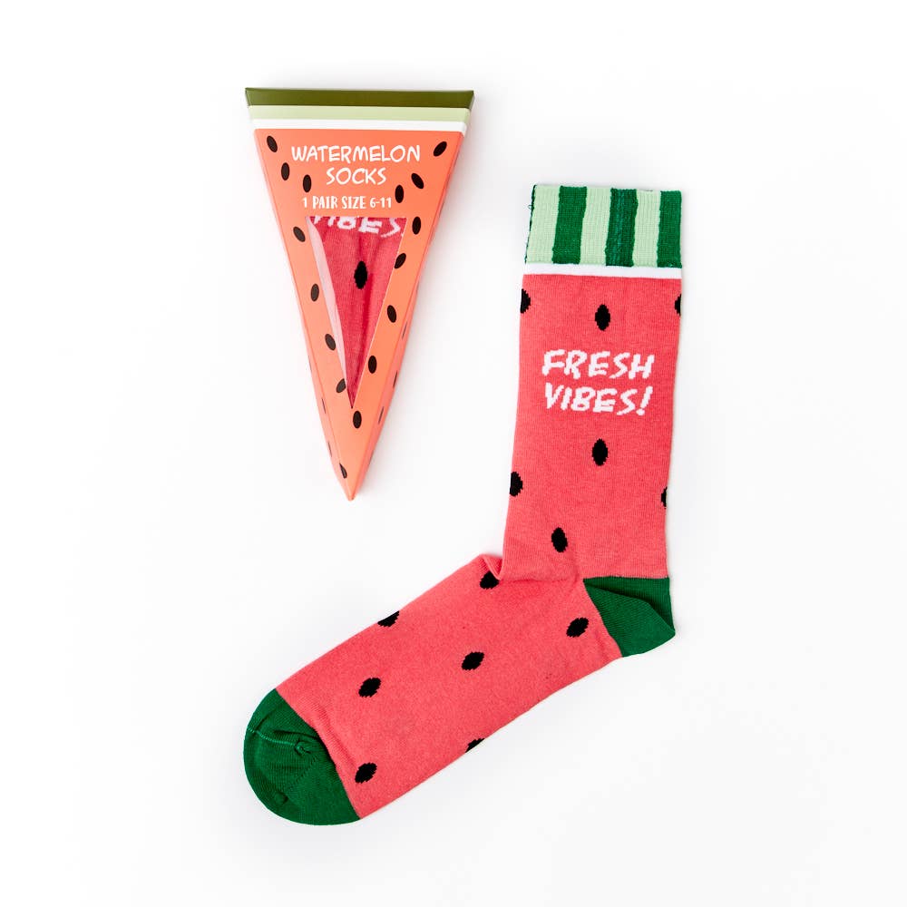 Unisex Watermelon Slice Socks Gift Set