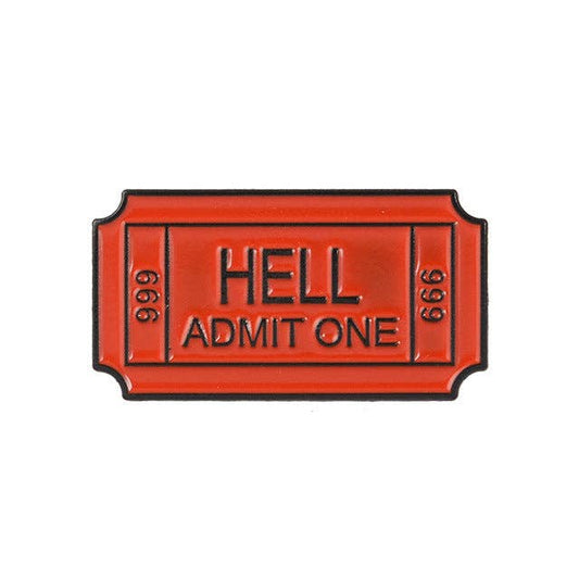 Ticket to Hell Enamel Pin