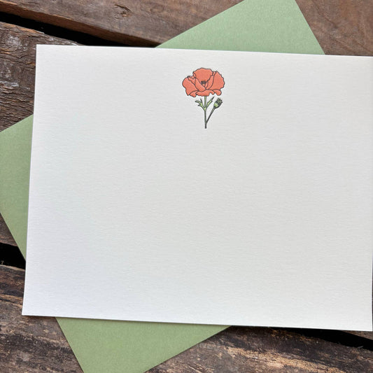 Poppy Notecard
