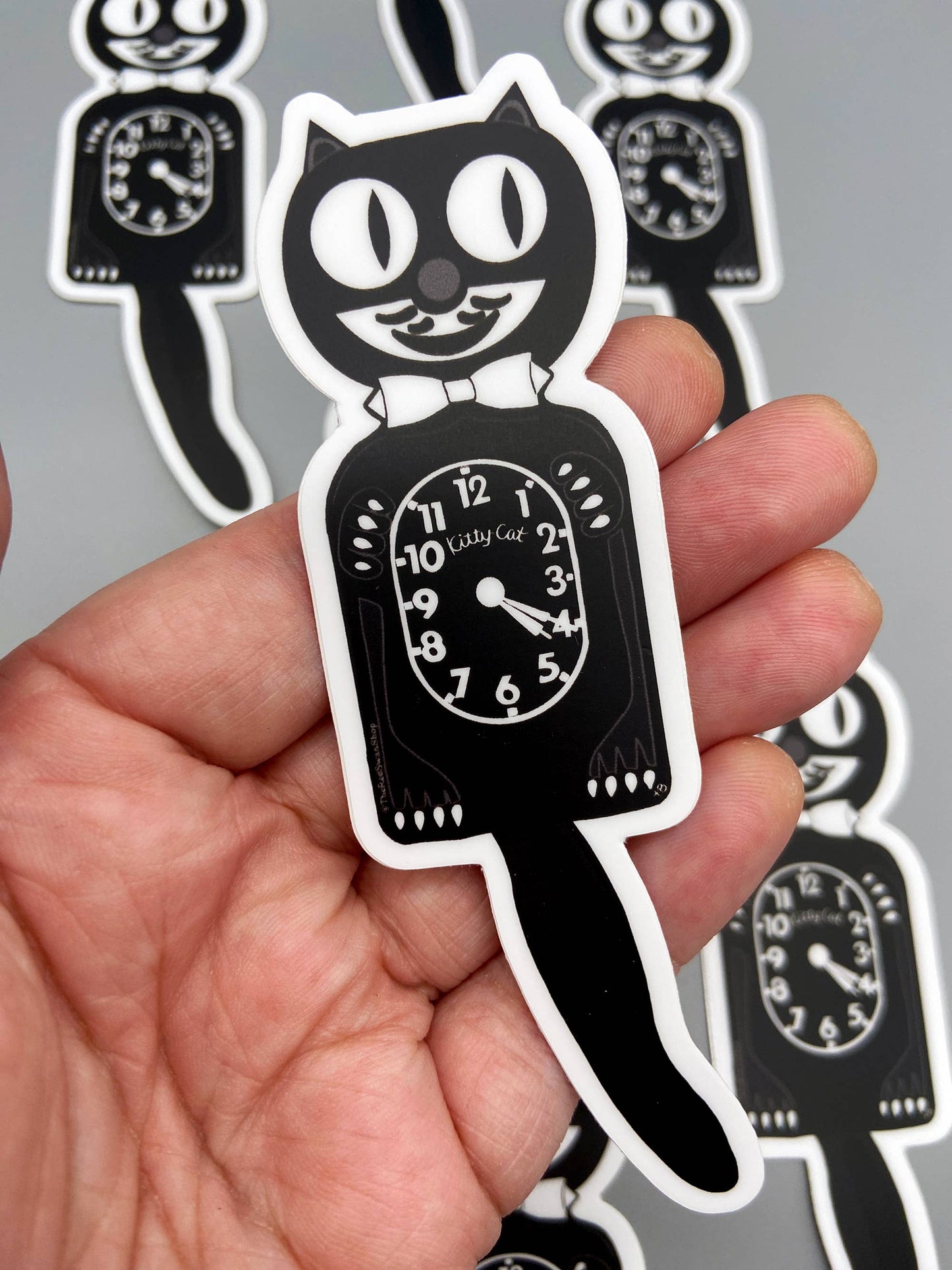 Kitty Cat Clock Sticker