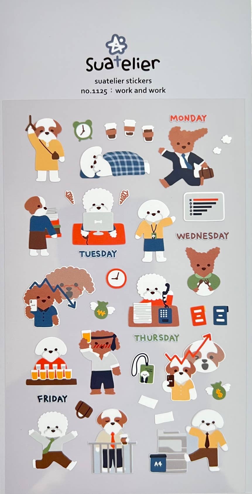 WORK PUPPY DOG STICKERS