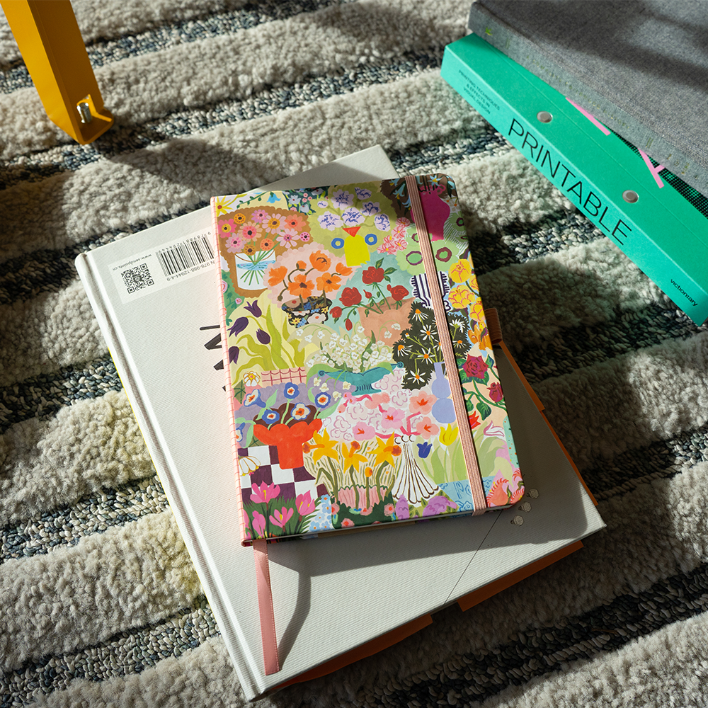 Wild Garden Soft Touch Hardbound Layflat Notebook HBLFE2549L