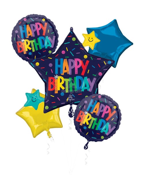Happy Birthday Bold Bouquet Balloon