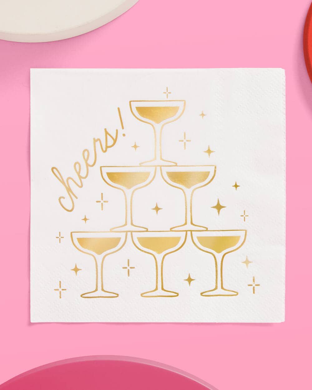 Gold Cheers Napkins - 50 foil napkins  New years eve NYE 2026