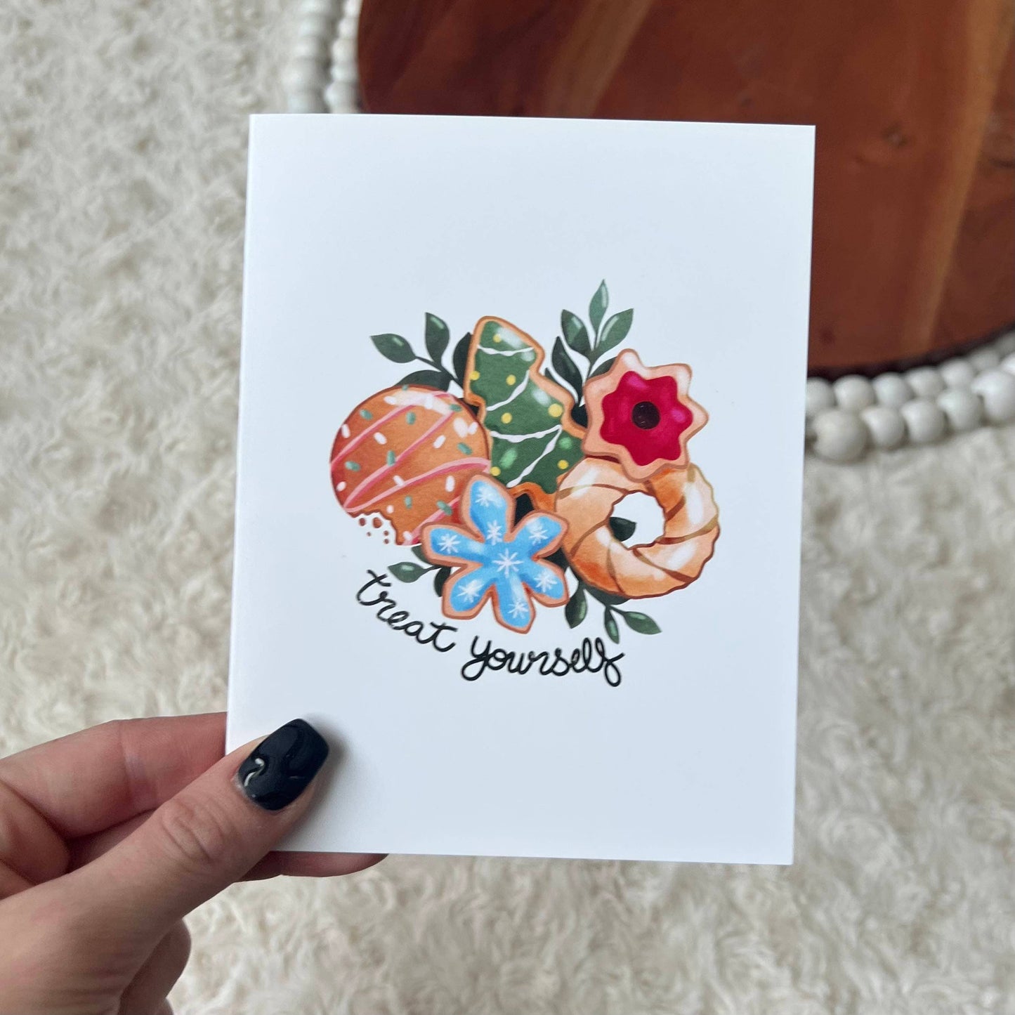 Treat Yourself Holiday Christmas Card