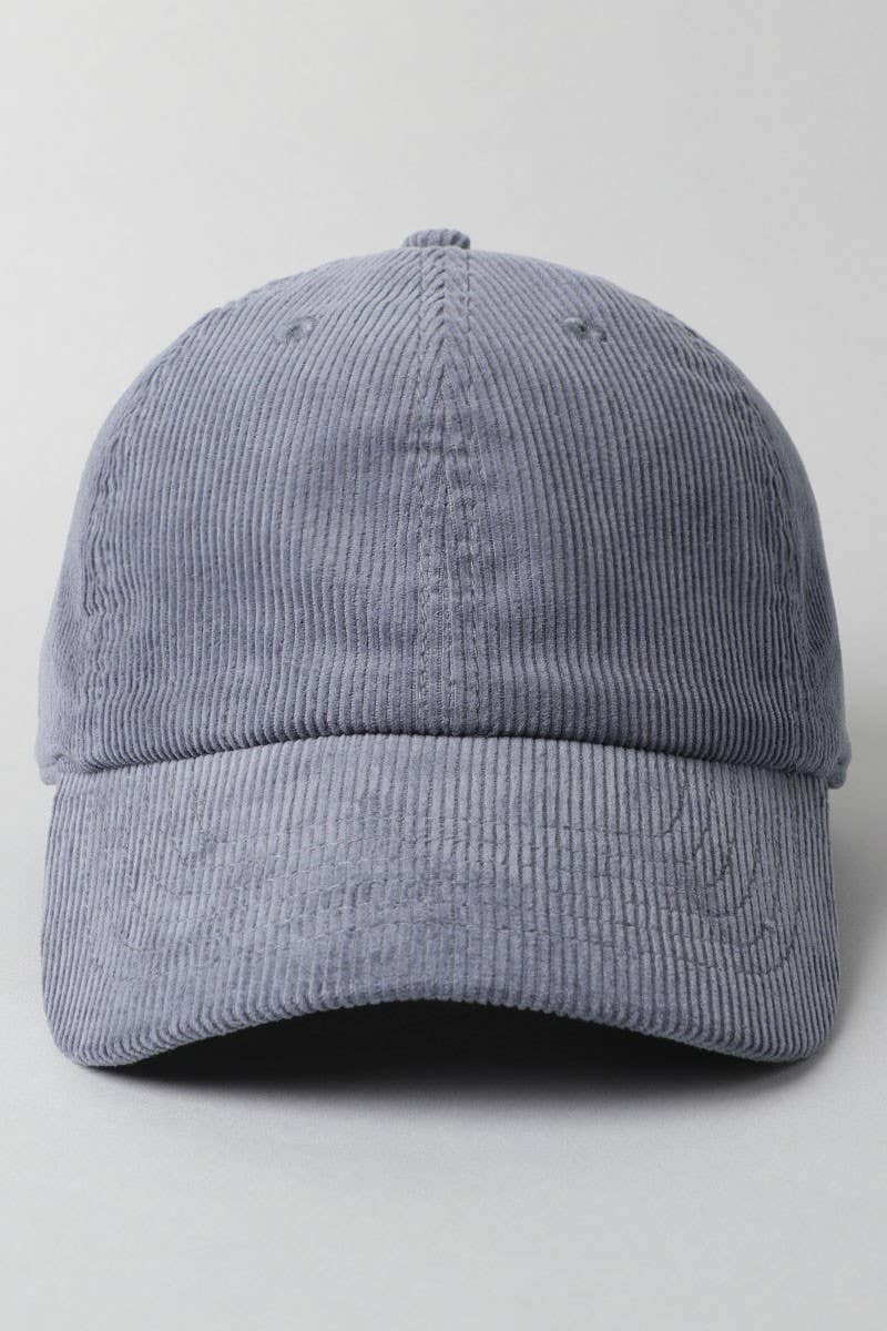Corduroy Adjustable Cotton Baseball Cap Dad Hat: SMOKEPINK / One Size