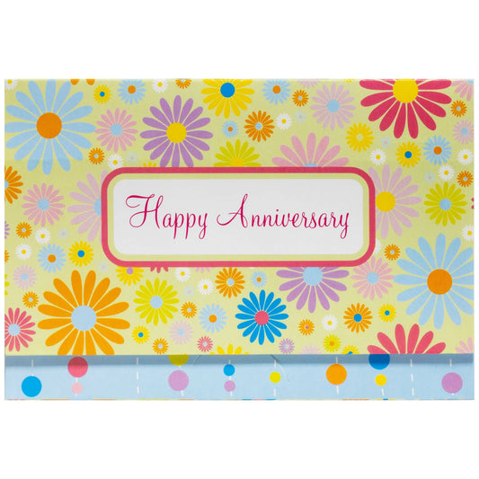 Spring Flowers Happy Anniversary - Gift Card Holder