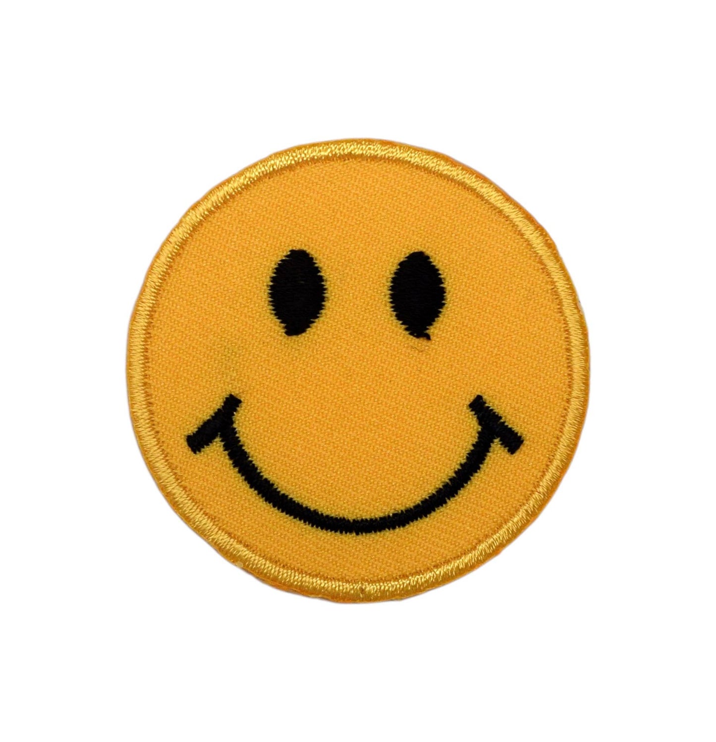 SMALL - Smiling Face, Embroidered, Iron on Patch